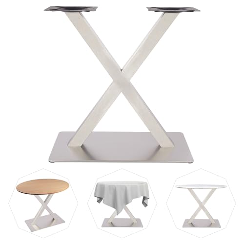 Pieds de table en métal blanc double robustesse de 700 mm - 3