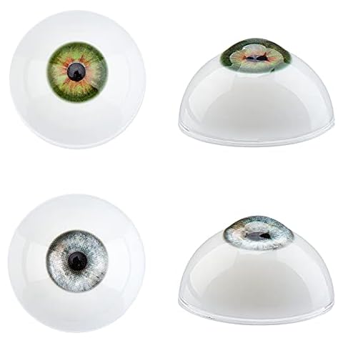 PandaHall 2 Paar 32mm Realistische Menschliche Augen Große Acrylhohle Augäpfel Puppe Bärenaugen Cover