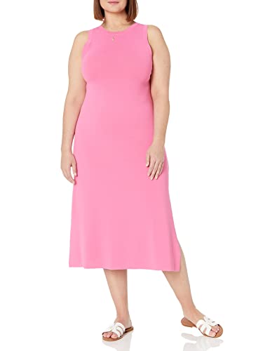 The Drop Women's Gabriela High Neck Side Slit Maxi Sweater Dress, Rose Pink, S #TOP6