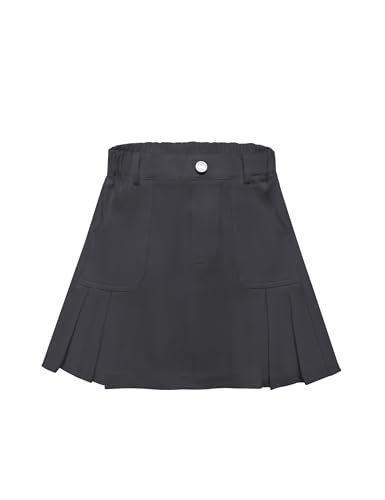 Image of 2026 Girl's Denim Skirts Elastic Waist Pleated Toddler Girls Jean Skirt Size 3-12