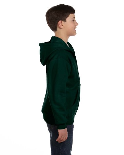 Hanes Boys' EcoSmart Fleece Jacket, Hooded Jacket for Boys, Soft Full Zip Jacket3