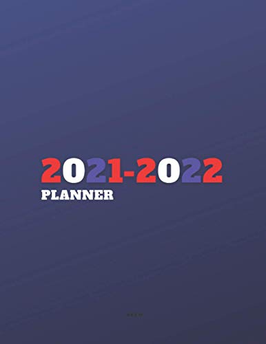 Планировщик на 2021-2022 гг. 8.5 x 11 футов: большой планировщик на 2021-2022 гг. с ежемесячным планировщиком на 2021-2022 гг., планировщик календаря, день рождения. 