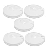 NUOBESTY 5 Stück Feuersprinkler Abdeckplatten Kunststoff Universell Kompatibel Abnehmbare Sprinklerkopf Verkleidung Einfache Montage Schutz für Brandschutzausrüstung Wiederverwendbar