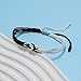 LAMIBEE Black and White Infinity Bracelet, Forever Love and Friendship with Multicolor Color, Lucky Tibetan Knot Protection Surfer String Woven For Men Women (Black and White)