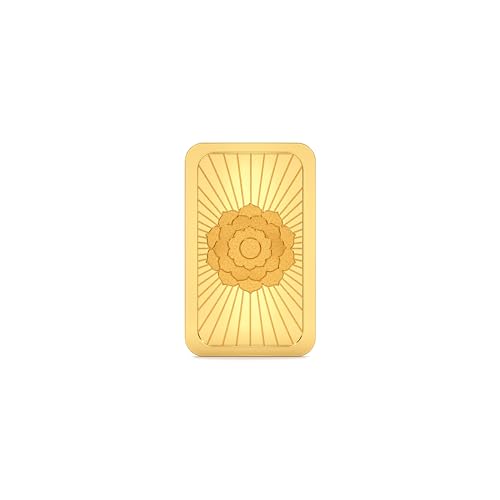 Image of 24 KT 999 1gm Lotus Gold Bar /Gold Coin - for Weddings, Festivals, Birthdays & Gifts