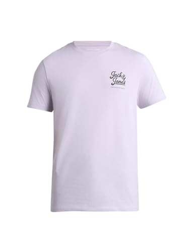 Image of Jack & Jones Men Pure Cotton Typography Printed Slim Fit T-Shirt