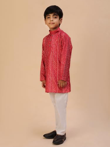 Image of Pro-Ethic Style Developer Kids Boys Kurta Pyjama Set, Festive, Ethnic Wear Set, Cotton, Striped Print (S-295)