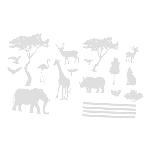 Luxshiny 1 juego Pegatinas Anticolisión Transparentes para Ventanas Decoración Creativa de Protección de Aves Vinilos Estáticos para Cristales y Paredes Diseño de Animales