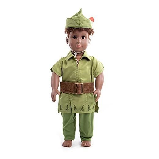 Little Adventures Boys Doll Clothes Costumes (Peter Pan) - Doll Not Included - Machine Washable Child Pretend Play and Party Doll Clothes
