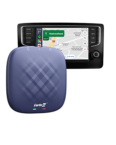 Carlinkit CarPlay Ai Box for car Wired CarPlay,4+64G,Ultra-Thin,8-Core,Dual Bluetooth,Bulit-in GPS,Android 11.0 System,YouTube,Netflix,Wireless CarPlay&Android Auto,SIM&TF Card etc