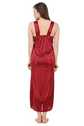 Image of Fasense Women's Satin Maxi Casual Regular Nightgown