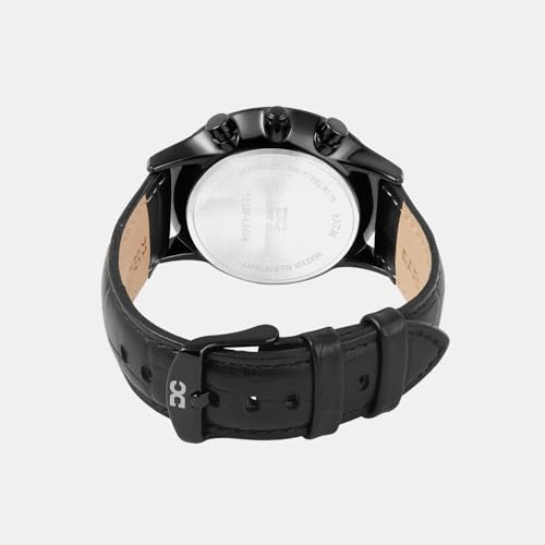 Image of Darren Clark Men Quartz Black Dial Chronograph Leather Watch 1015F-L0404