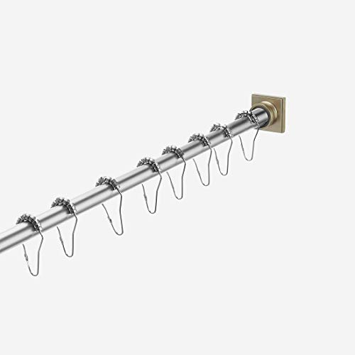 EXCELL Legion Tension Shower Curtain Rod, Adjustable Customizable Curtain Rod for Bathtub, Stall, Closet, Doorway, 41-72â€, Brushed Nickel