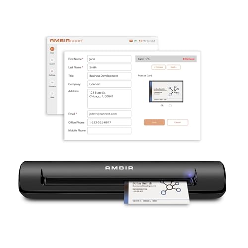 Ambir TravelScan Pro 600-BCS Simplex Document Scanner