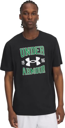 T-shirt Under Armour homme à manches courtes et logo vintage noir