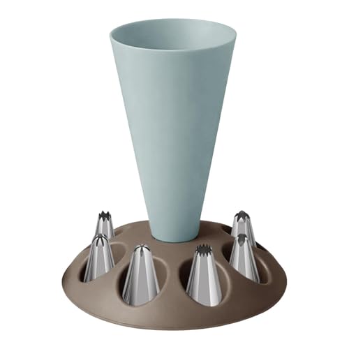 Soporte para mangas pasteleras | antideslizante de silicona, soporte para herramientas de repostería, decoración de pasteles, para preparación de cupcakes, boda, panadería, vacaciones, postres