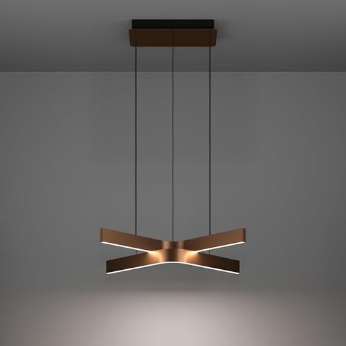 Lampe suspendue LED Folcino-Z connectée ZigBee et Matter en métal bronze dimmable - 2