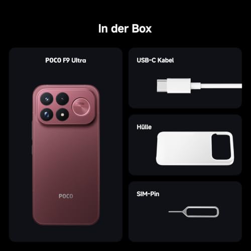 Poco F9 Ultra, Smartphone 16+512 GB, Dark Cherry, 8050mAh Akku, 100W Laden – Ansicht 4