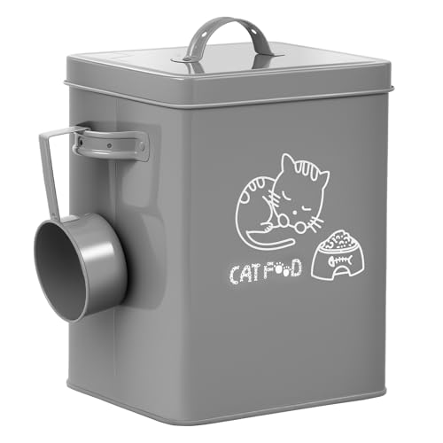 ZJRDYYK Airtight Dog Treat Container for Counter, Pet Food Storage Container with Measuring Cup, Waterproof Storage, Dog Treat Jar with Lid, Dogs Cookie Jar for Small Dogs Cats Bird Turtle