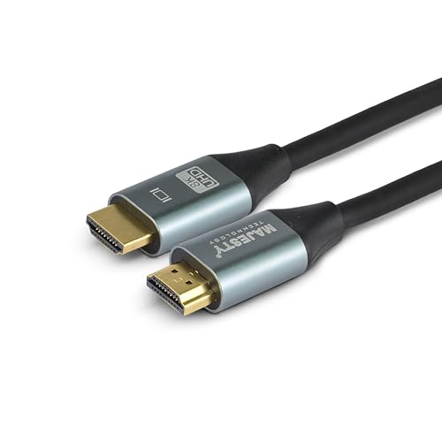 Majesty 8K Ultra High Speed HDMI Cable - 48Gbps HDMI 2.1 Supports 8K@60Hz, 4K@120Hz, 2K@144Hz, Full HD@240Hz - Dolby Vision, Dolby Atmos, HDR10+, eARC, 3D, Compatible with PS5, Xbox, Switch (5M)