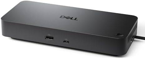 Dell Pro Dock WD25 - USB Type-C with DP Alt Mode Connector, DisplayPort/HDMI/USB 3.2 Gen2 Connectivity, Up to 100-Watt Power delivery - Black