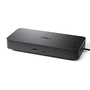 Dell Pro Dock WD25 – Conector USB Type-C con modo Alt de DisplayPort, conectividad DisplayPort/HDMI/USB 3.2 Gen2, suministro de energía de hasta 100 vatios – Negro