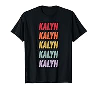 This says "Kalyn" and makes a perfect gift for Kalyn Lovers. The designs repeats the word Kalyn, boldly displaying it for all to see and proclaiming your interest in Kalyn, making is the perfect Kalyn gift. Lightweight, Classic fit, Double-needle sle...