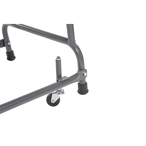 Ballymore FSH618P Steel Standard Rolling Ladder with Spring Loaded Casters and Handrails, Perforated Step Tread, Unassembled, OSHA/ANSI Standard, 6 Steps, 16" Step Width, 14" Top Step Deep, Gray