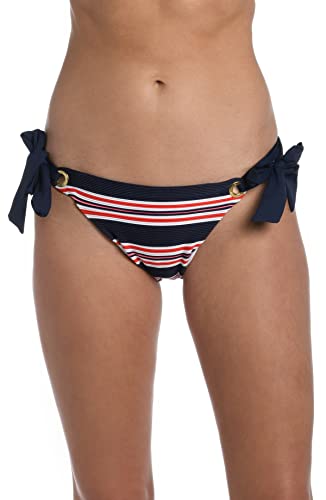 La Blanca Womens Side Tie Hipster Swimsuit Bikini Bottoms, Indigo Sailor Stripe, 6 Us #TOP6