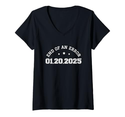 Mujer Fin de un error Inauguración presidencial 2025 Elección 2024 Camiseta Cuello V