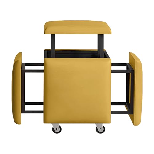Solution d'assise polyvalente pour petits espaces avec ce pouf 5 en 1