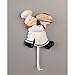 Ywmsfl Creative-Resin Hooks Cartoon Chef Key-Tool Hook Bathroom-Kitchen Hole-Free Seamless-Wall Decorative Kitchen Towel Hooks Adhesive for Oven