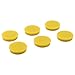 Ruilogod Plastikowa powłoka okrągła w kształcie lodówki Magnetyczna Naklejka 6 sztuk żółta