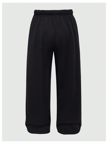 OYOANGLE Men's Casual Loose Fit Straight Leg Sweatpants Contrast Color Binding Basketball Pants with Pockets2