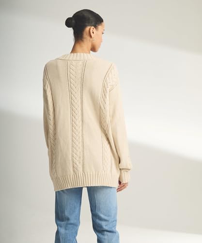 Women's Cafe Cotton Cashmere Cable Knit Cardigan4