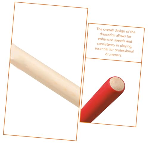 2 pares de baquetas de arce para práctica, con agarre antideslizante, para adultos y para baterías electrónicas y acústicas miniatura 3