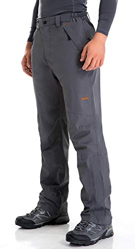 clothin Men s Snow Pant Fleece Lined Ski Winter Pants-Waterproof(US L,Gray)
