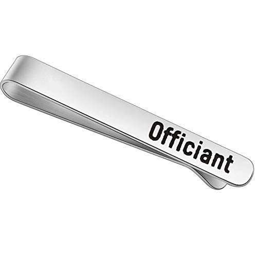 FEELMEM Wedding Officiant Gift Officiant Stainless Steel Tie Clips Wedding Party Appreciation Gift...