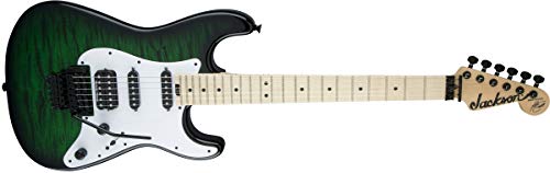 Jackson USA Signature Adrian Smith San Dimas SDQM MN Transparent Green Burst – Guitare Électrique - Les Beatles, Paul McCartney, John Lennon, RIngo Starr, George Harrison Jackson USA Signature Adrian Smith San Dimas SDQM MN Transparent Green Burst - Guitare Électrique – Image 5