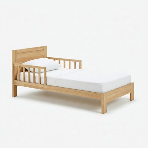 Mississippi Cotton 100% Cotton Toddler Sheet Set – 3-Piece Soft & Breathable Bedding – Fitted Sheet, Elasticized Flat Sheet & Envelope Pillowcase – Mini Crib & Toddler Bed Sheets (White)