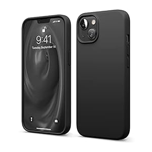 elago Liquid Silicone Case Compatibel met iPhone 13 Hoesje (6.1″), Complete Full Body Beschermhoes – Schokbestendig, Anti-Kras Zachte Microfiber Voering (Zwart)