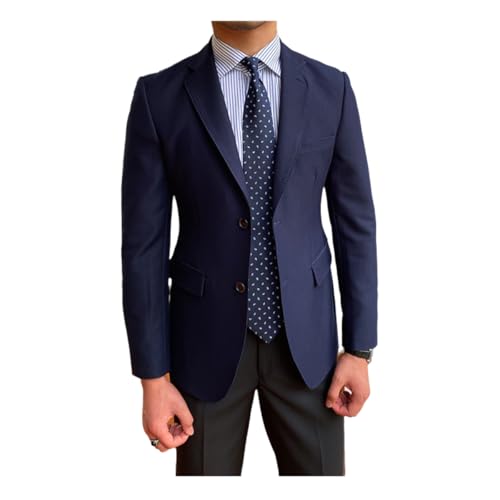 Men's Classic Fit Blazer Business Formal Wear Casual Suit Jacket Solid Color Single Breasted