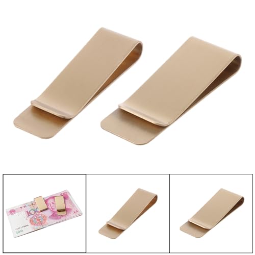 PURPLELILY Pocket Brass Metal Clip Men Purse Cash Clamp Money Clip Wallet, Black3