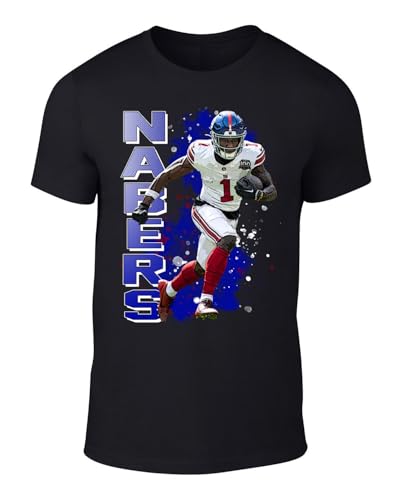 New York Malik Nabers Spray Paint Style Throwback Style T-Shirt Men's Adult