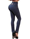 Pantalones Colombianos Levanta Cola | Butt Lifting Jeans for Women Colombian Jeans for Women Butt Lift Jeans Straight Blue