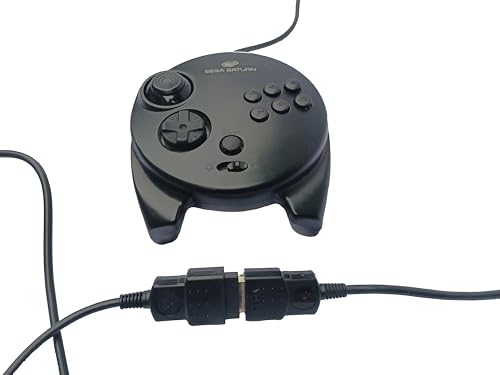 Image of Trinity Marketplace Sega Saturn Cable Bundle | S-Video Cable (Silver), AC /Power Cord, and Controller Extension Cord (6 ft) - Bundled