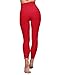 YUDSUD High Waisted Leggings for Women - Tummy Control Yoga Pants for Workout Running Athletic Women's Leggings Plus Size Dark Red