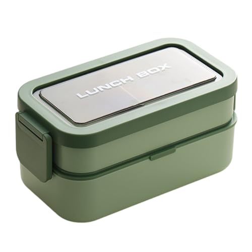 ハンドル付きの積み重ね可能な食料保管コンテナダブルデッキデザインポータブルポータブルランチボックス大人向け芸術的な日本のベントスボックス食事の準備