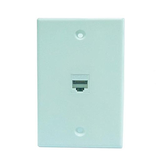 SunnytechRJ45 Wall Plate 1 Port, 5 Pack