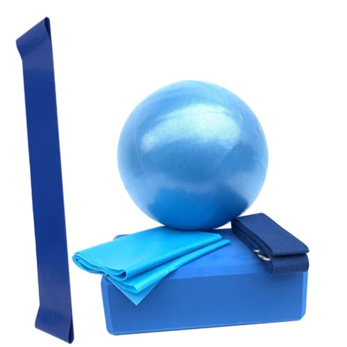 GRIRIW 1Set Reusable Yoga Ball Set Gear for Fitness Multi Use Exercise Ball Kit for Home Gym Office Durable Material for Balance Coordination Training